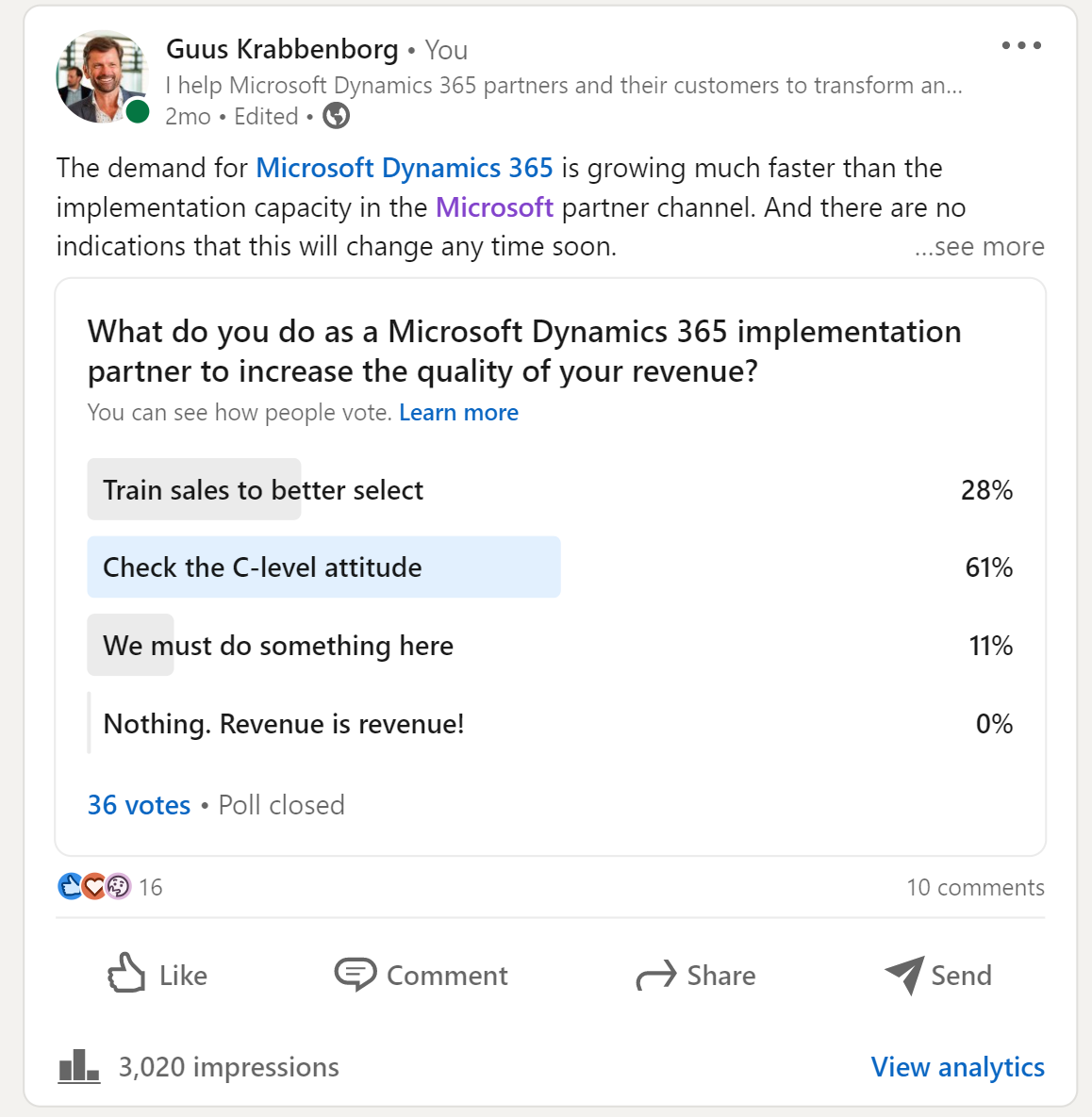 Poll about increasing the quality of your revenue